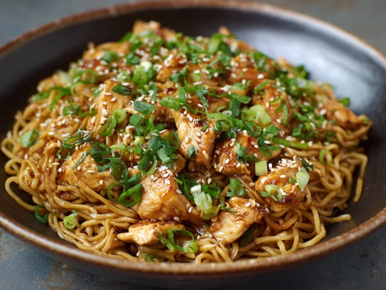 chicken stir fry with noodles.