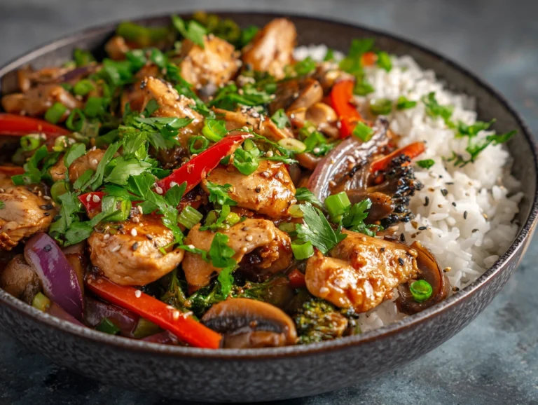 chicken stir fry with vegetables..