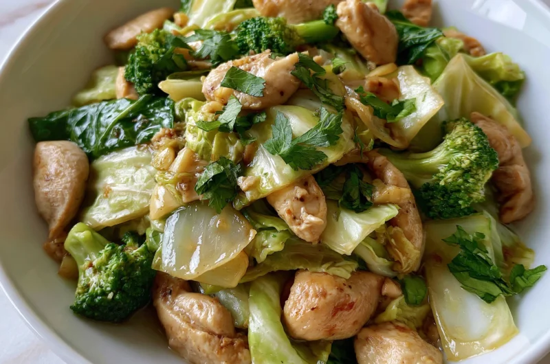 Easy Chinese Chicken Cabbage Stir Fry Recipe at Home