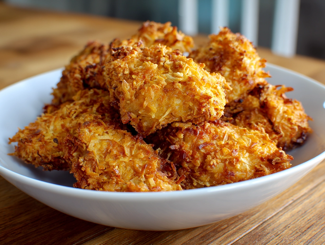 Easy & Juicy Golden Fried Coconut Chicken Recipe