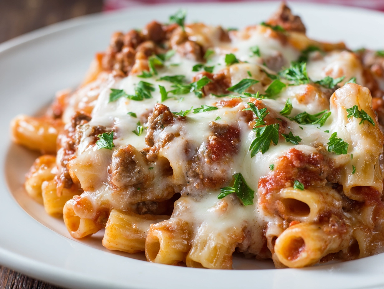 Creamy and Cheesy Crock Pot Baked Ziti Recipe