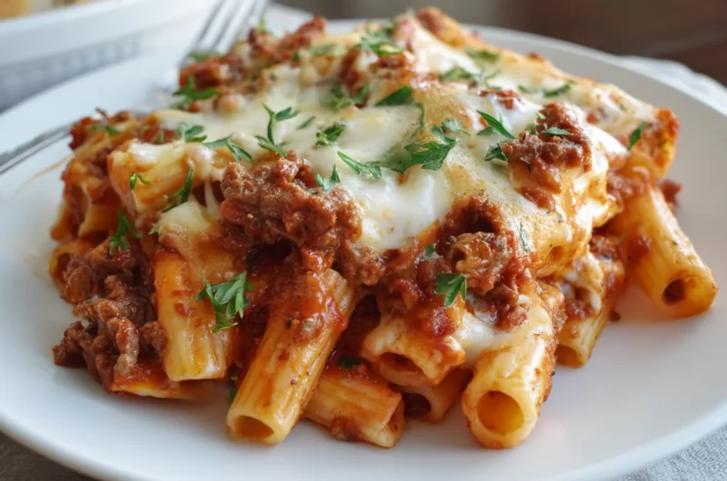 Creamy and Cheesy Crock Pot Baked Ziti Recipe