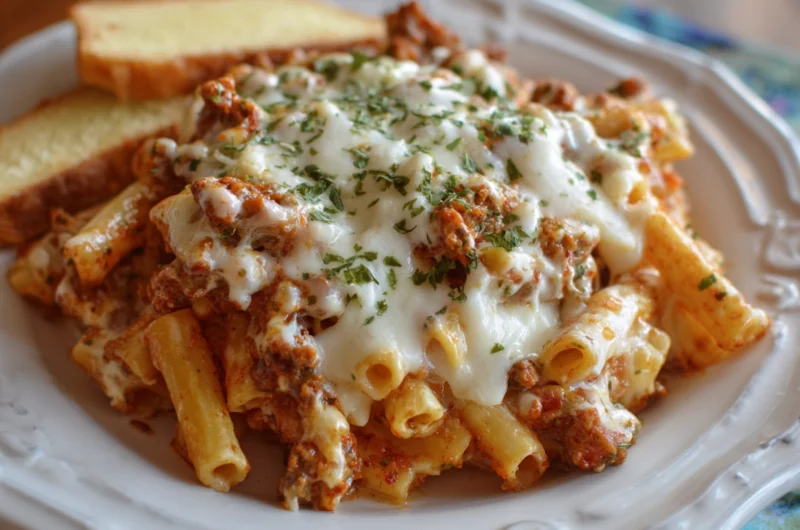 Cheesy Crock Pot Baked Ziti Recipe