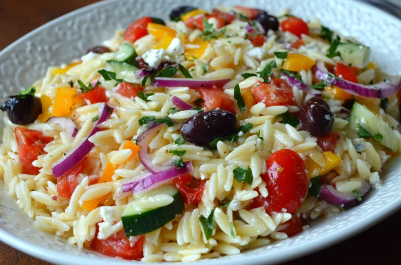 Greek Orzo Pasta Salad Recipe
