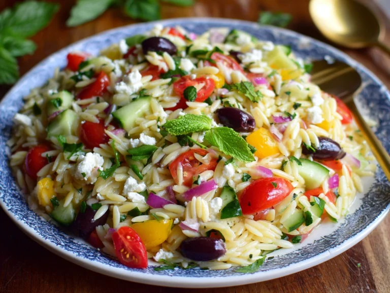 greek orzo salad.