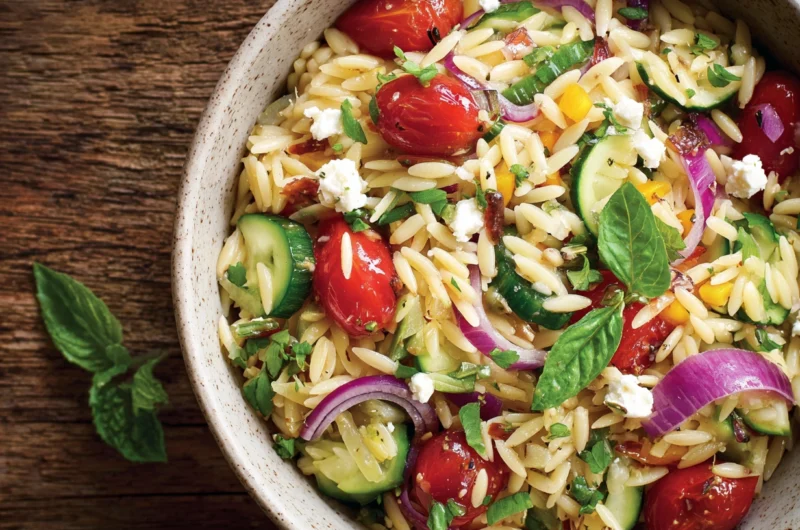 Refreshing Cold Orzo Salad Recipe