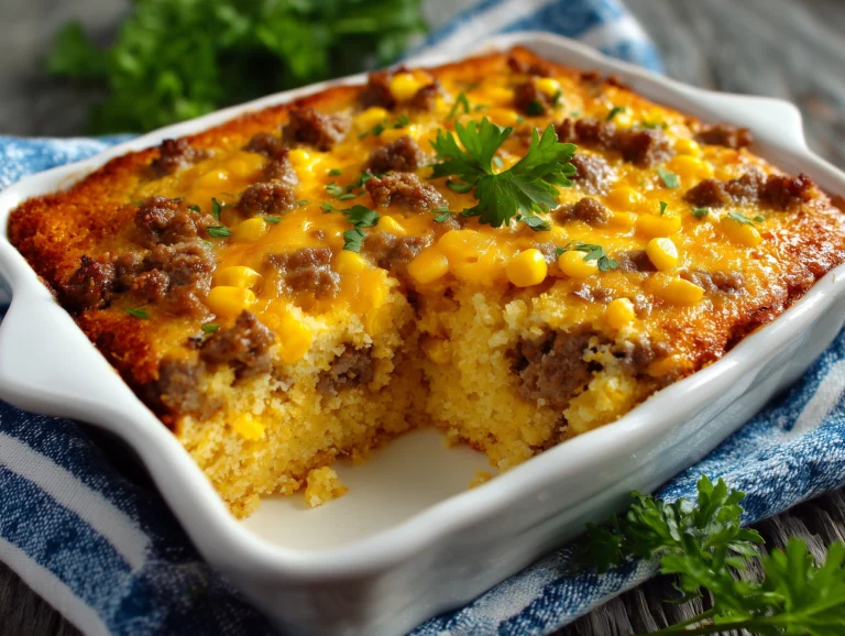 Cowboy Cornbread Casserole Easy Dinner..