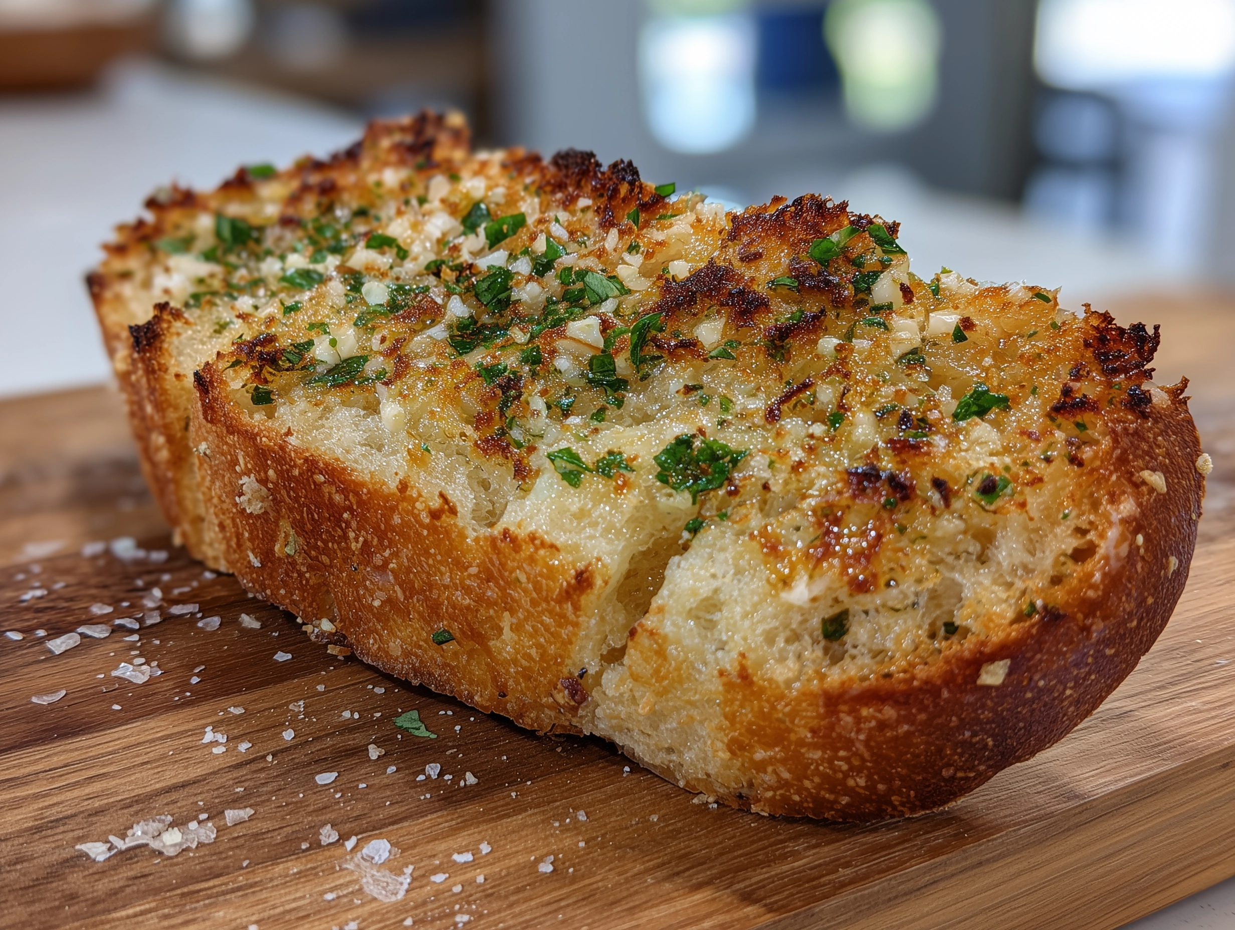 Crispy Sourdough Garlic Bread Recipe