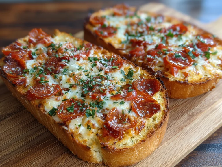 Easy Garlic Bread Pizza Recipe..