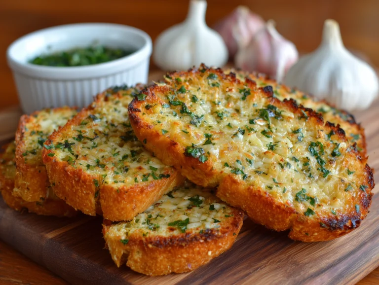 Healthy Homemade Garlic Bread Recipe.