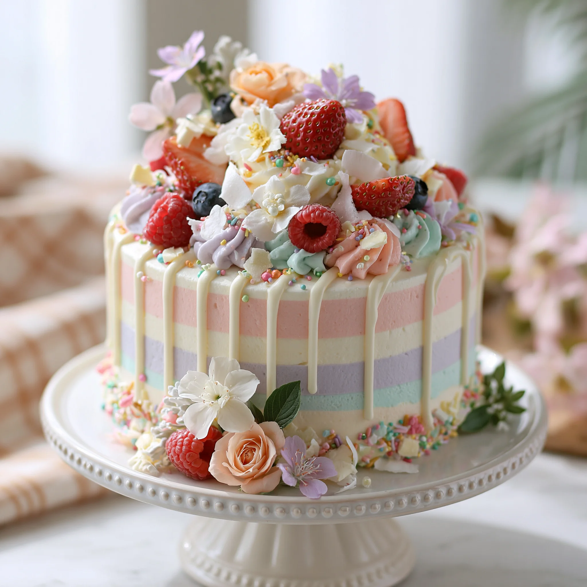 Pastel Korean Style Bento Cake