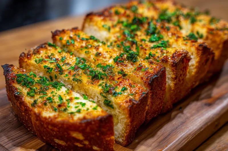 Quick Garlic Bread with Sliced Bread Recipe