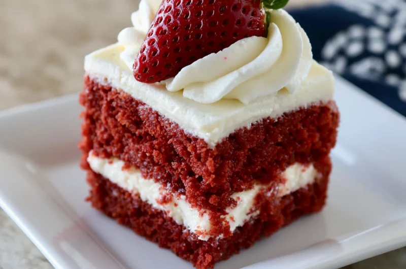 Delicious and Cute Red Velvet Bento Cake Recipe
