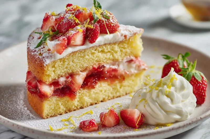 Delicious Strawberry Jam layered Bento Cake