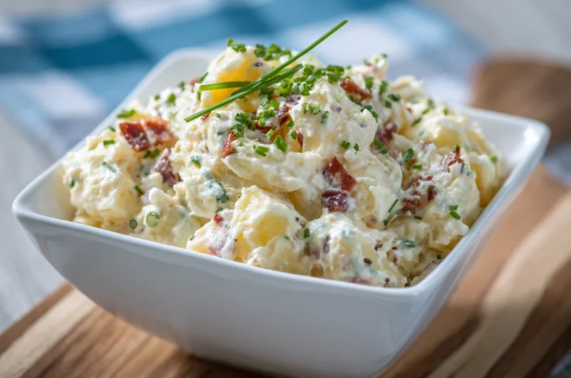 Baked Potato Salad Recipe with Mayonnaise