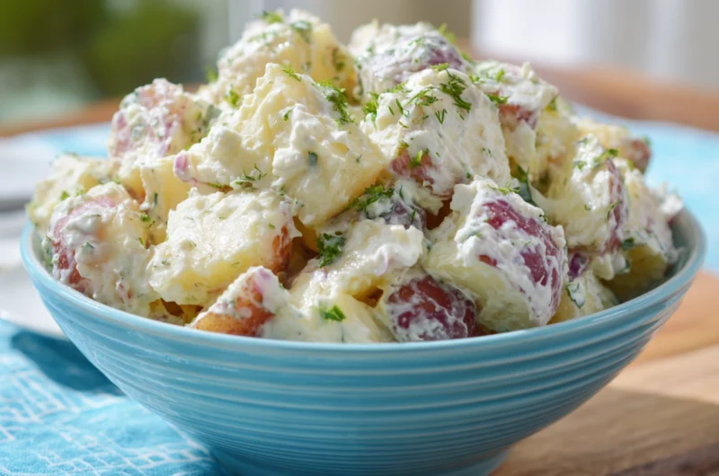 Baked Potato Salad Recipe with Mayonnaise