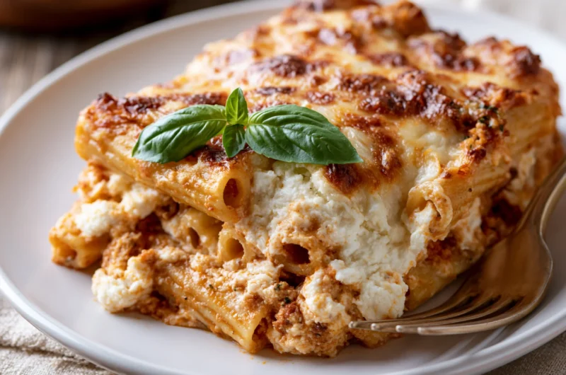 Creamy and Cheesy Baked Ziti with Ricotta Recipe