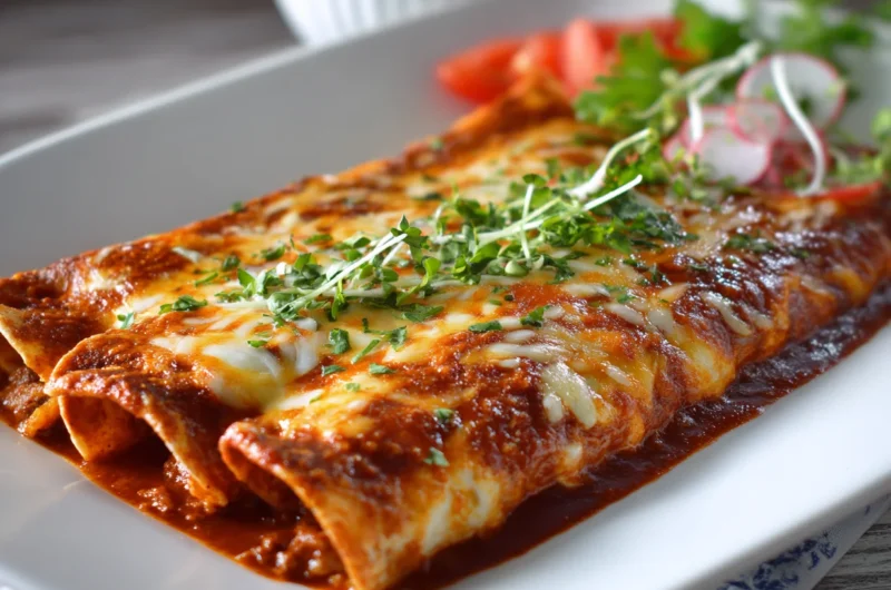 Beef Enchiladas with Red Sauce Recipe So Satisfying