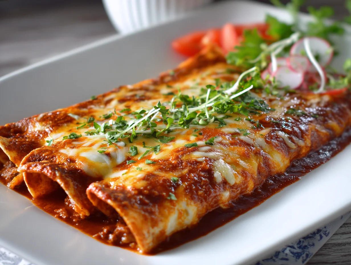 beef enchiladas with red sauce