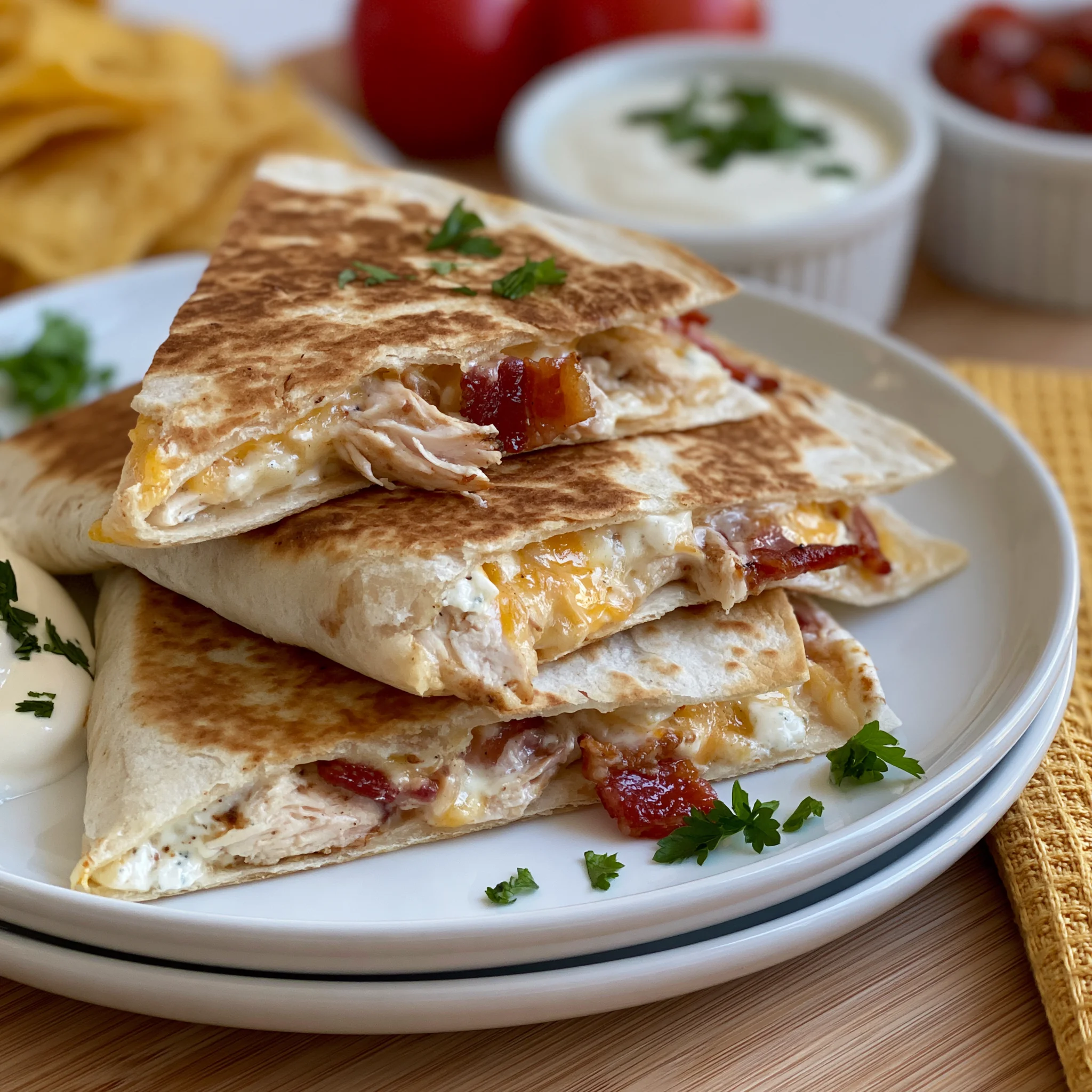 chicken bacon ranch quesadilla