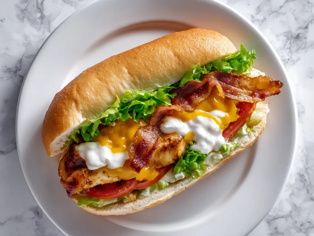 chicken bacon ranch sandwich