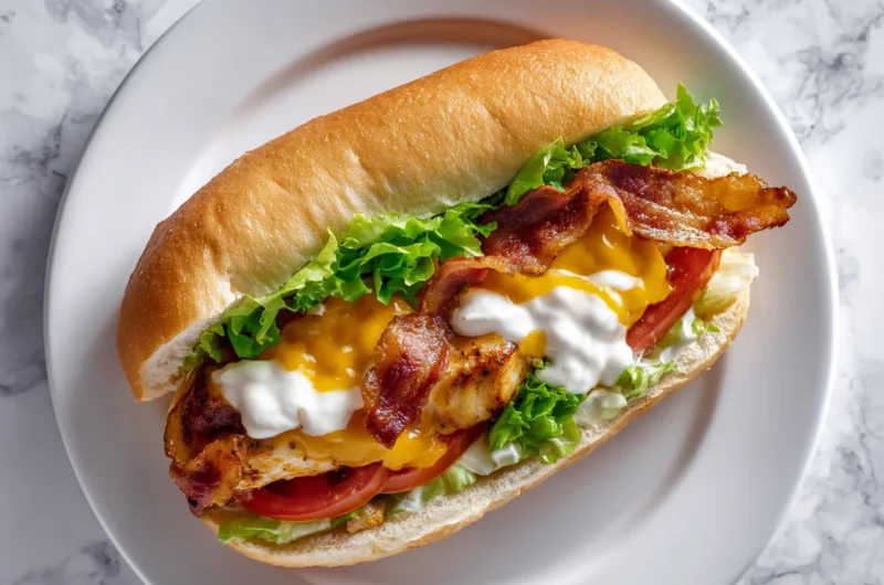 Cheesy Chicken Bacon Ranch Sandwich You’ll Love