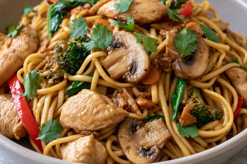 Savory Chicken Stir Fry with Noodles Recipe