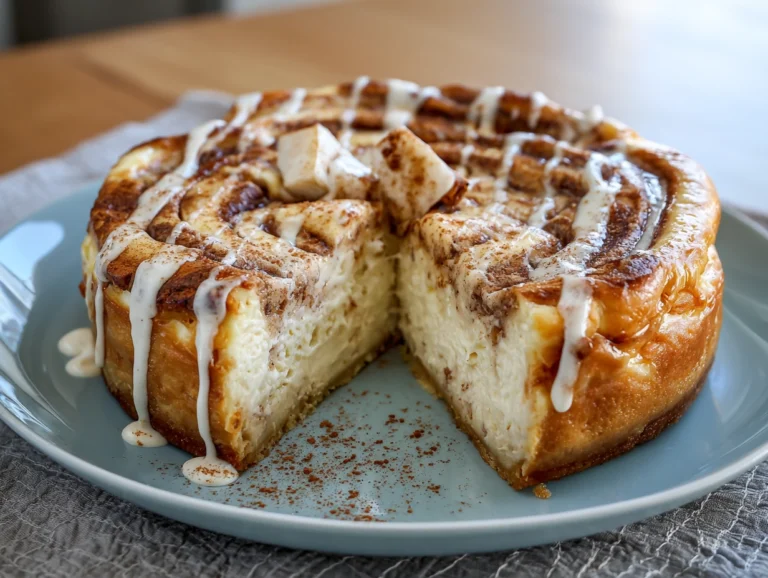 cinnamon roll cheesecake.