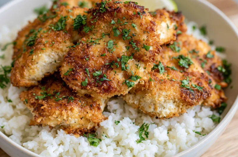 Easy & Juicy Golden Fried Coconut Chicken Recipe