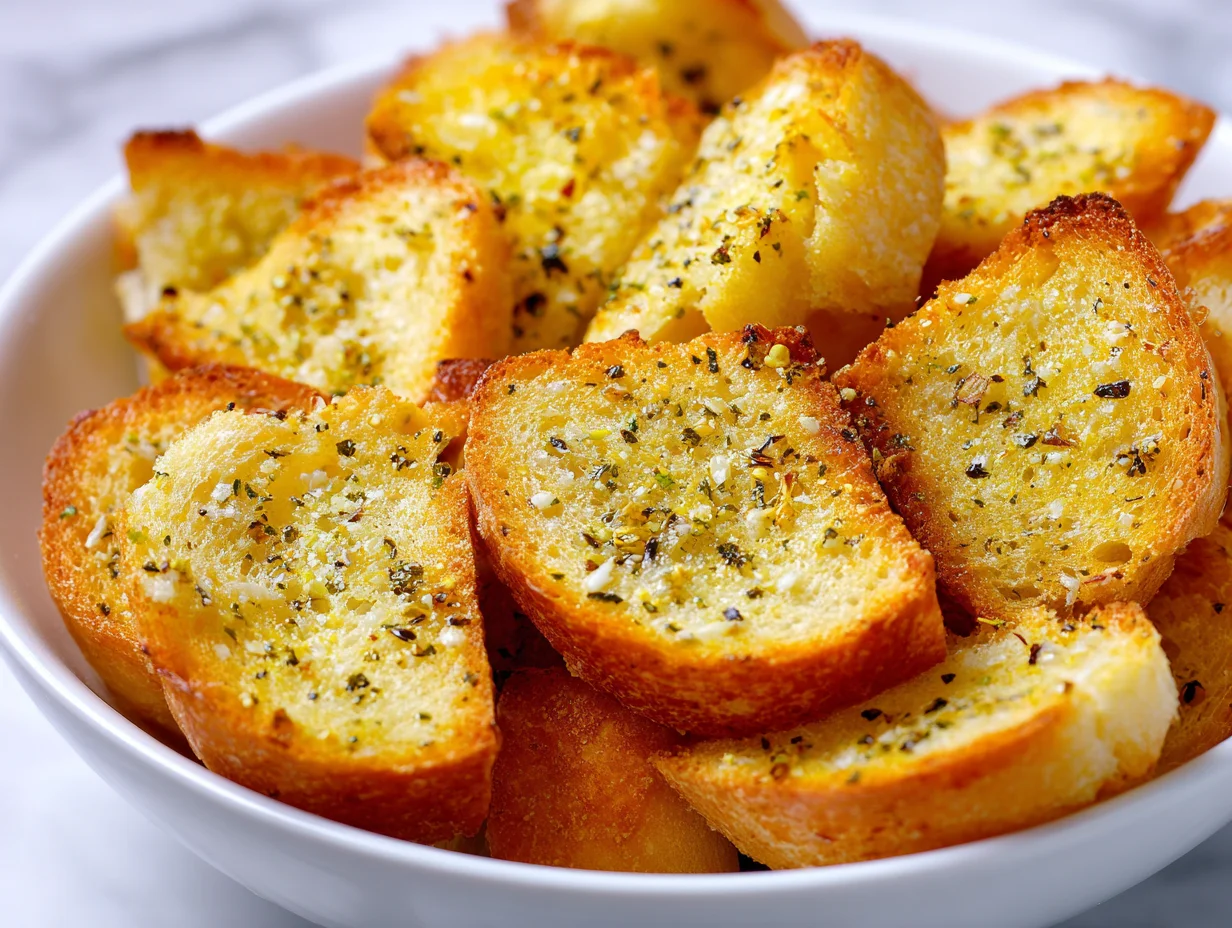 garlic bread with sliced bread