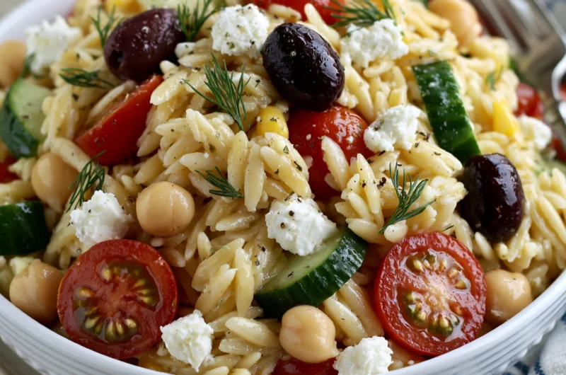 Fresh Greek Orzo Pasta Salad Recipe for Light Meals