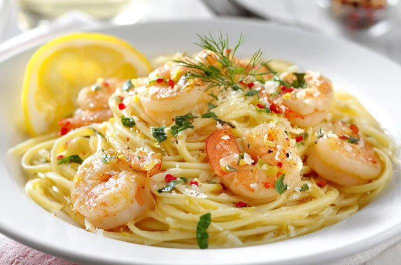 Lemon Shrimp Pasta Recipe in Minutes