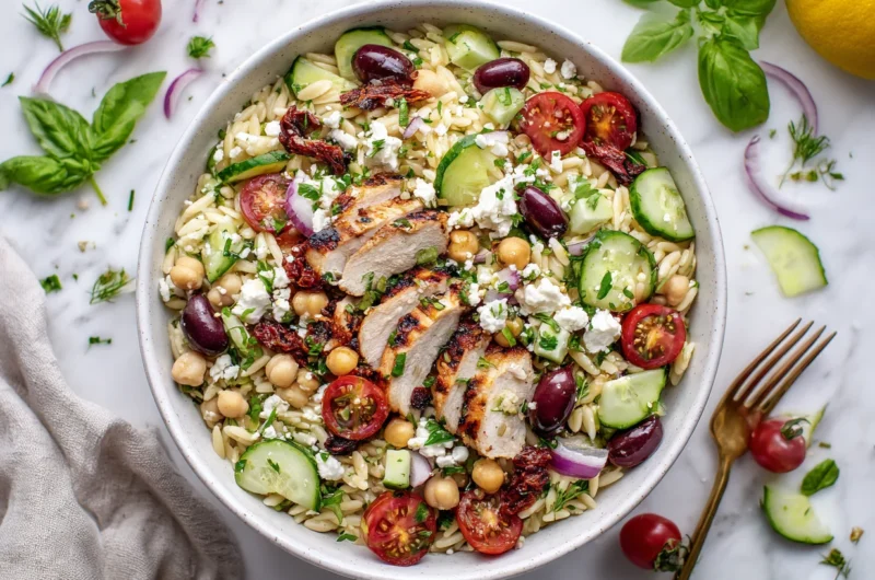 Refreshing Cold Orzo Salad Recipe That Stay Crisp