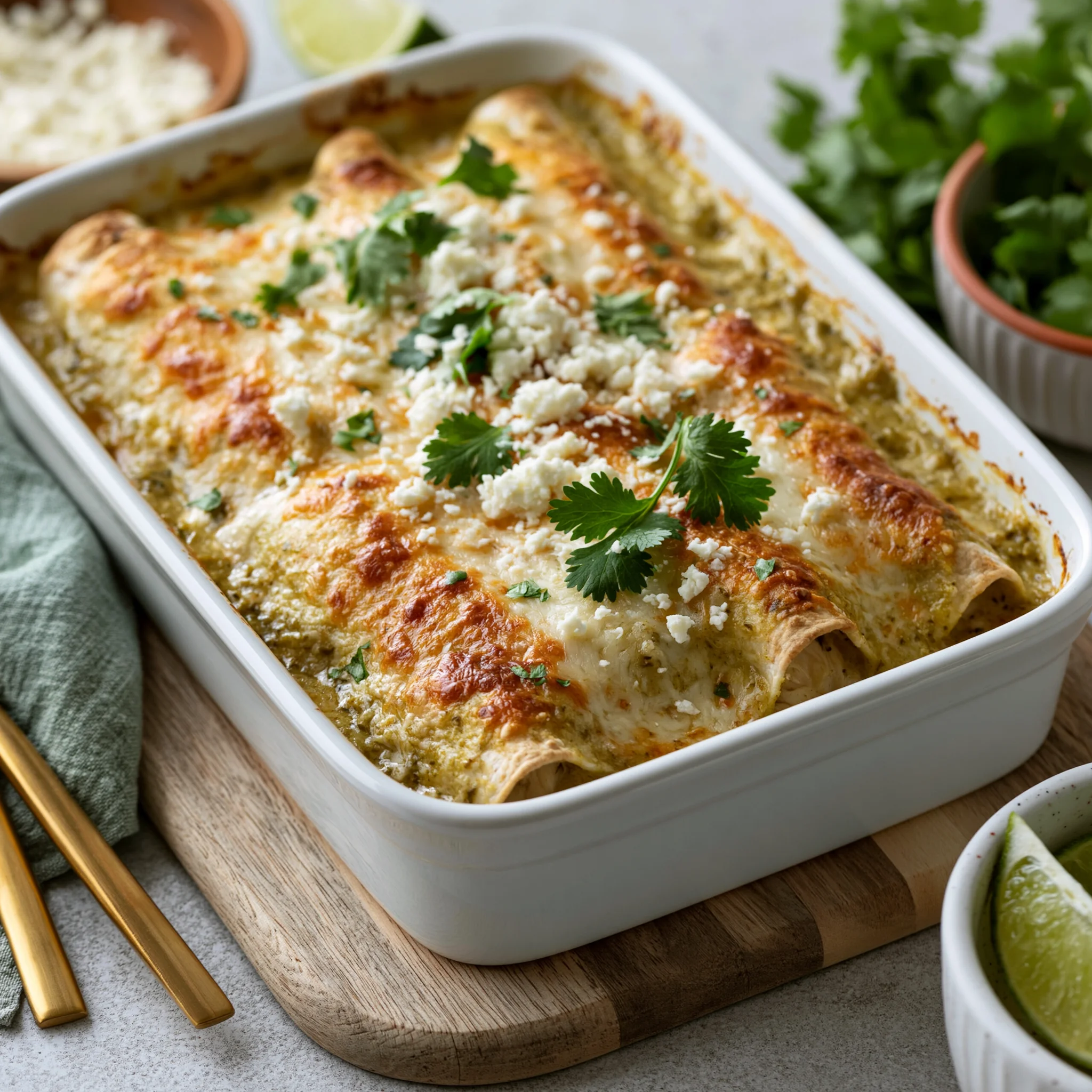 salsa verde chicken enchiladas