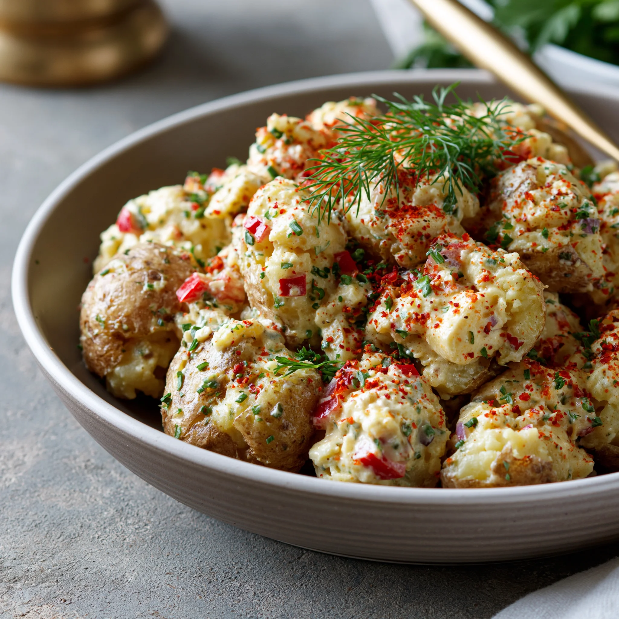 smashed potato salad