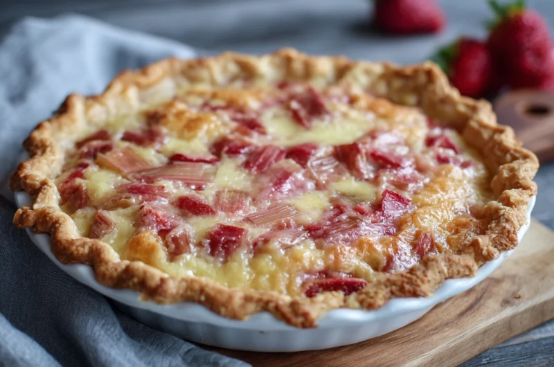 Strawberry Rhubarb Custard Pie Recipe