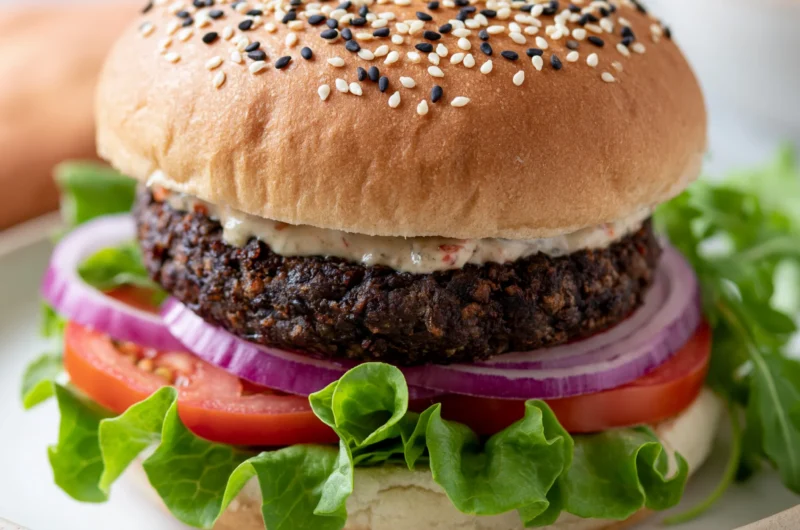 Delicious and Spicy Black Bean Burger Recipe