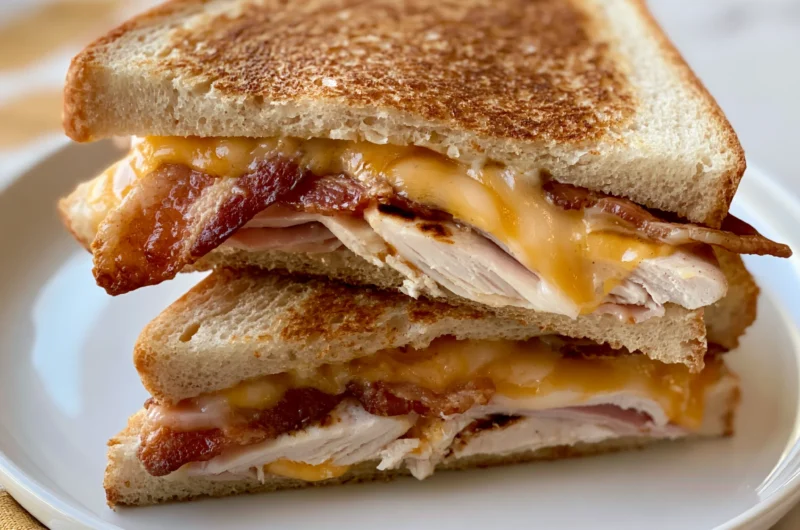Cheddar and Bacon Turkey Melt on Sourdough Sandwich Recipe