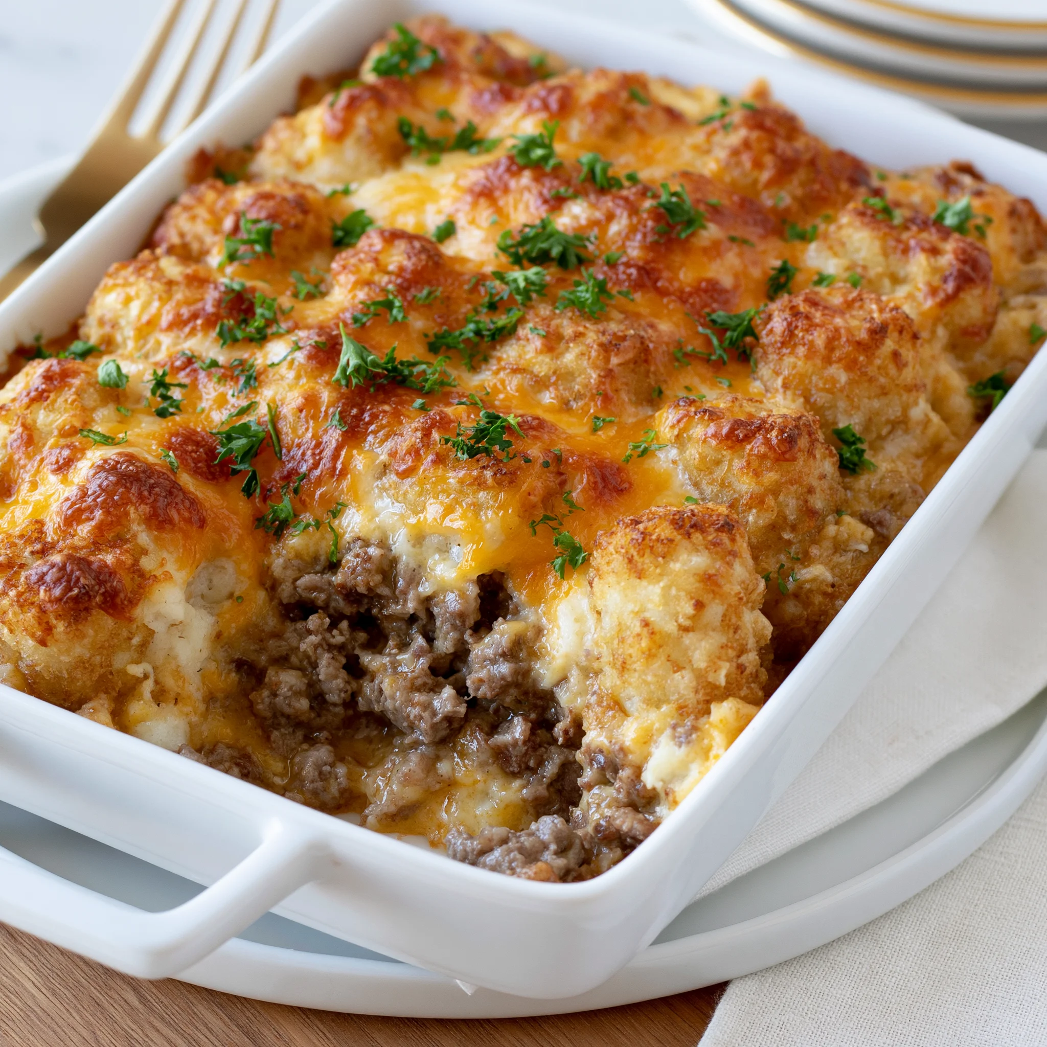 Cheeseburger Tater Tot Casserole