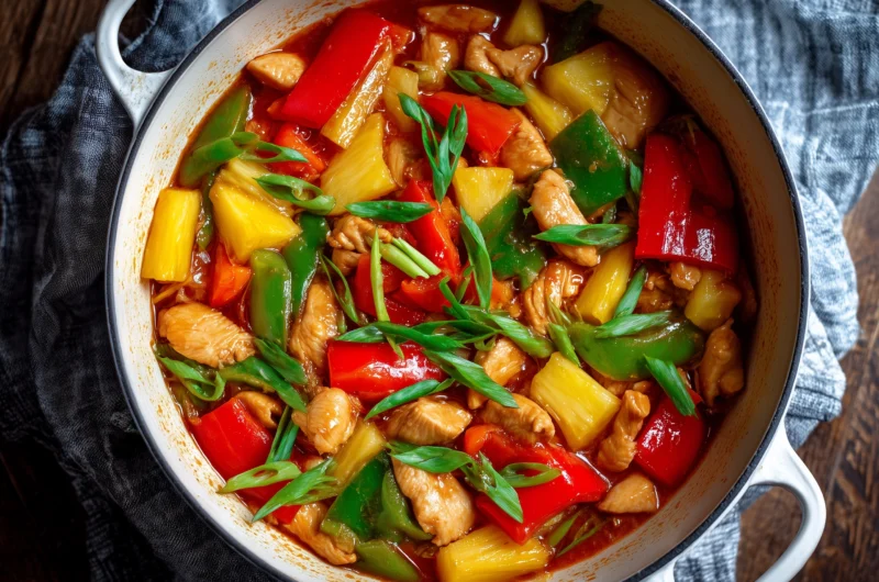 Sweet and Savoury Chicken Stir Fry With Pineapple and Peppers