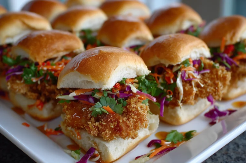 Crispy Bang Bang Chicken Sliders Recipe