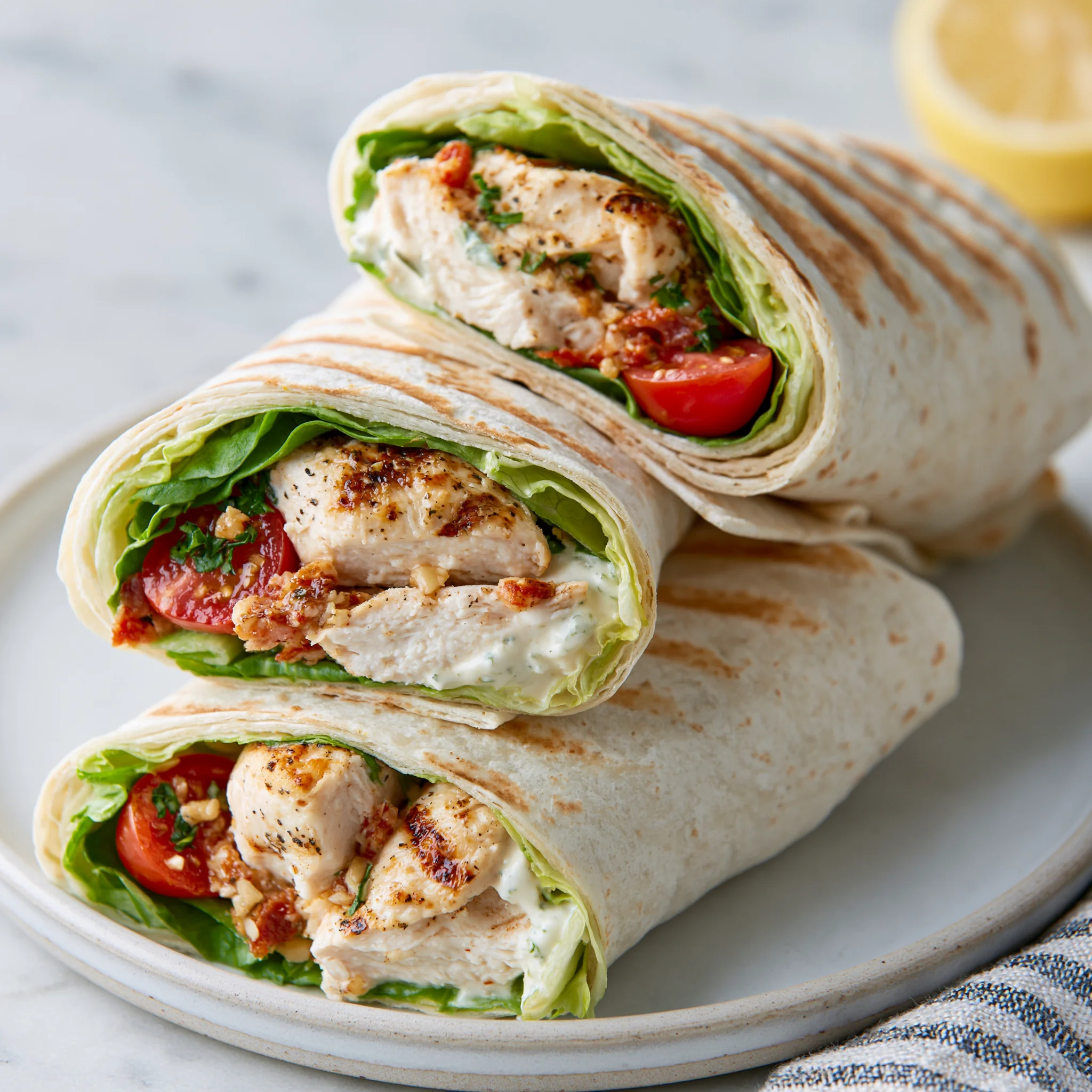Garlic Chicken Wraps