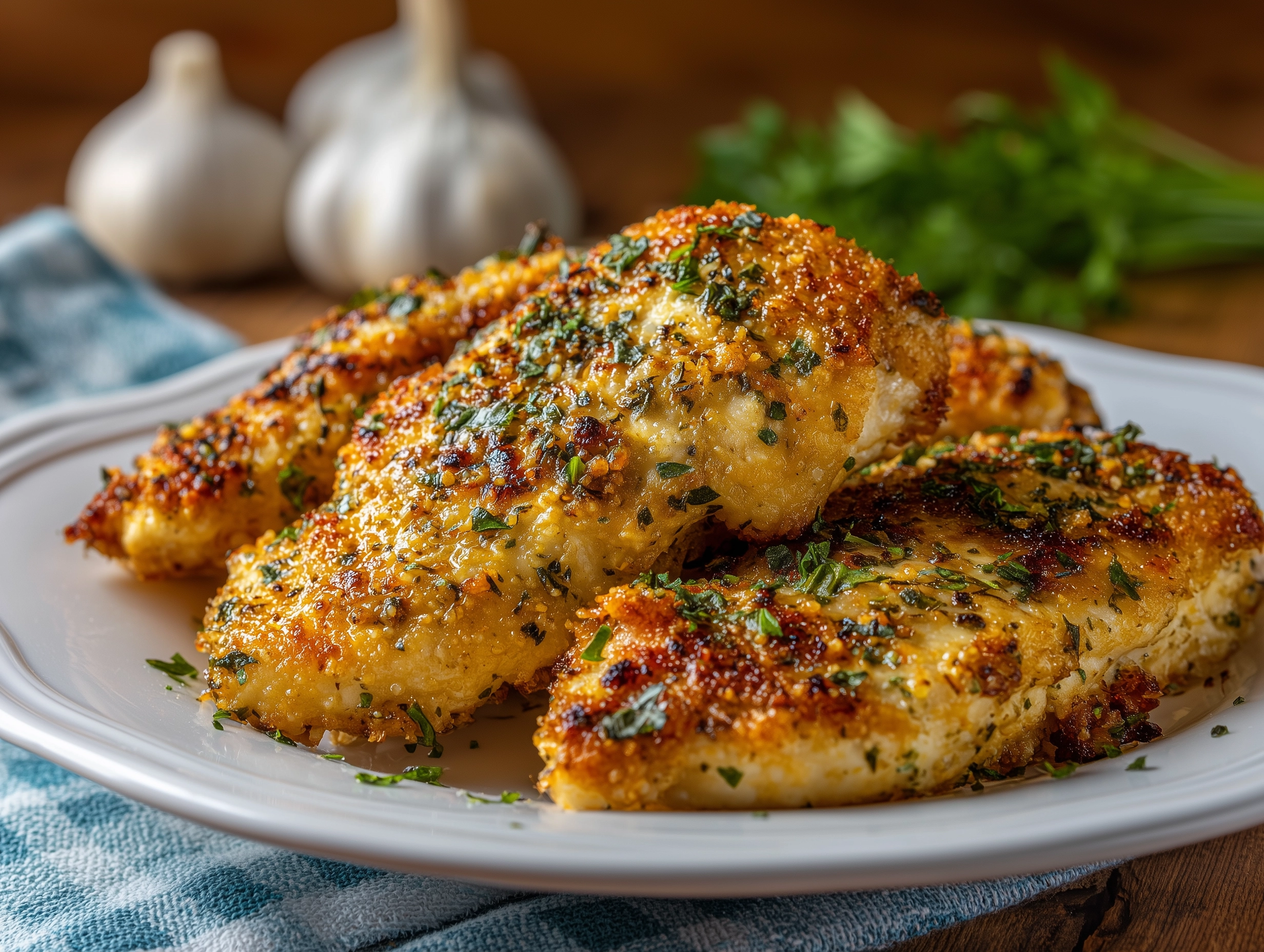 Juicy Garlic Parmesan Chicken Recipe