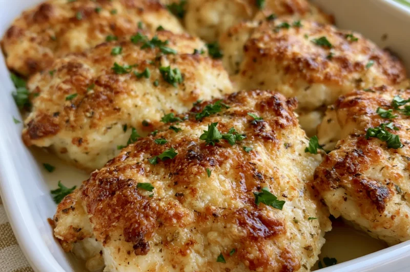 Juicy Garlic Parmesan Chicken Recipe