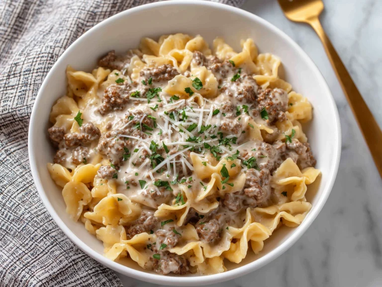 Ground Beef Stroganoff.