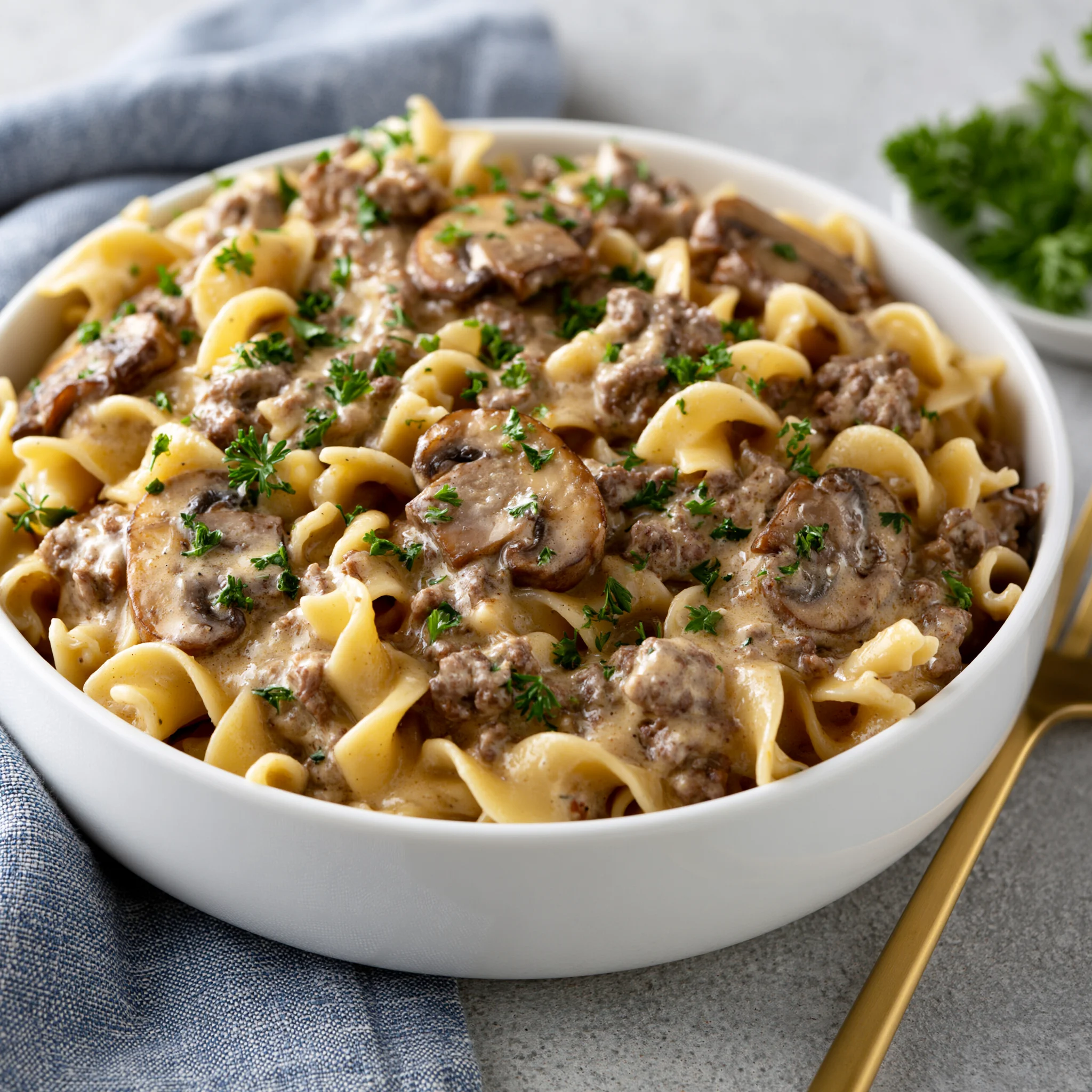 Ground Beef Stroganoff
