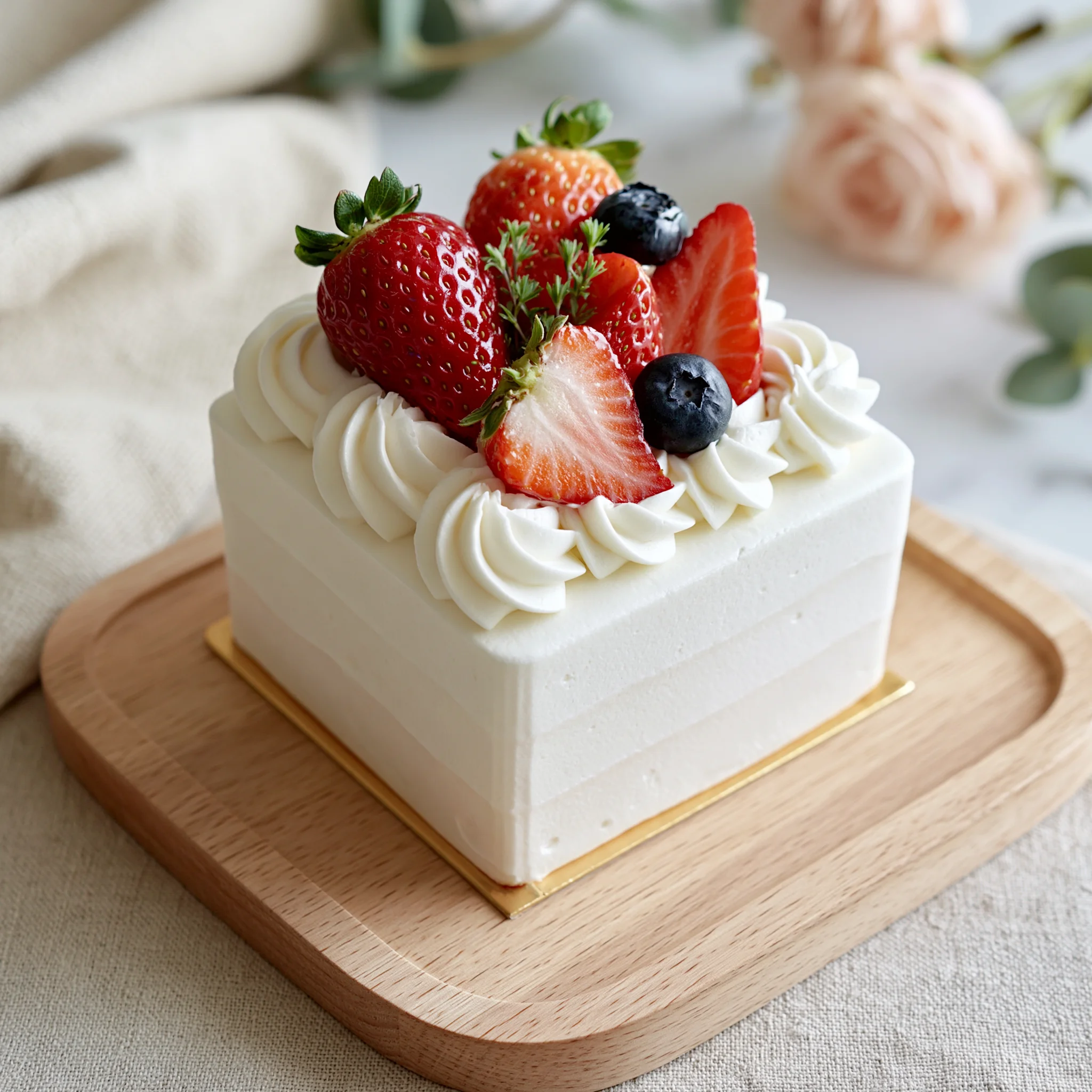 Minimalist Buttercream Bento Cake