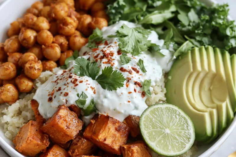 Easy Sweet Potato Chickpea Buddha Bowl Recipe