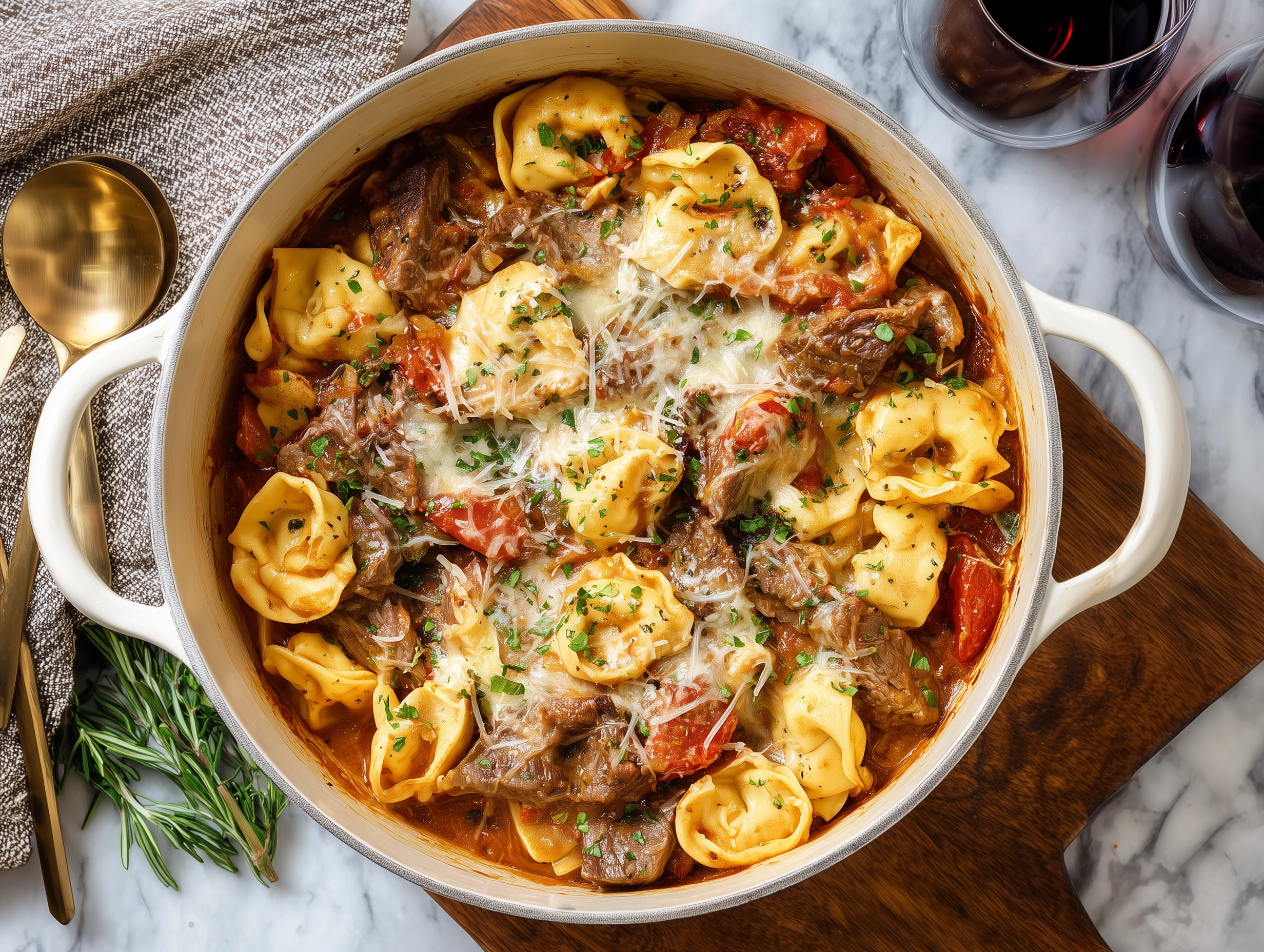 Hearty Steak and Cheese Tortellini Dinner
