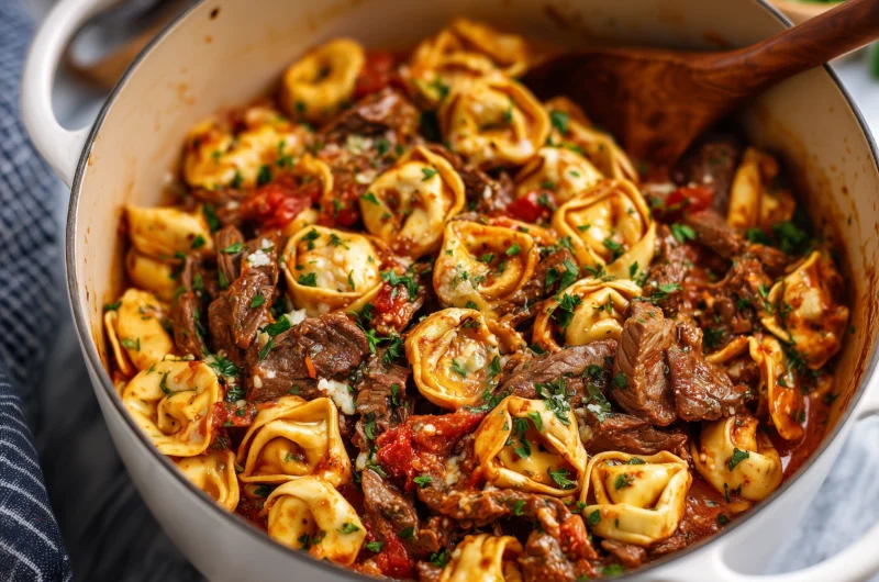 Hearty Steak and Cheese Tortellini Dinner